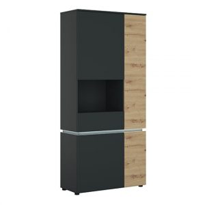 levy-led-tall-4-doors-left-handed-display-cabinet-oak-grey