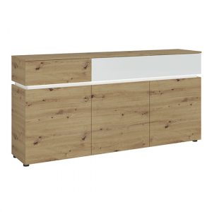 levy-led-wooden-3-doors-2-drawers-sideboard-oak-white