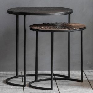 limos-round-aluminium-set-of-2-side-tables-black