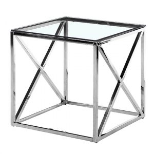 luss-clear-glass-side-table-silver-stainless-steel-frame