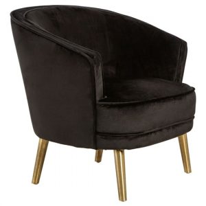 luxury-round-upholstered-velvet-armchair-black