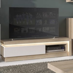 lyco-gloss-1-drawer-tv-stand-riviera-oak-white