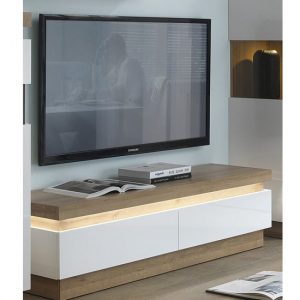 lyco-gloss-2-drawers-tv-stand-riviera-oak-white