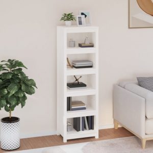 madrid-solid-pine-wood-5-tier-bookshelf-white