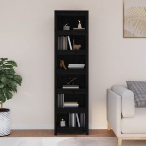 madrid-solid-pine-wood-6-tier-bookshelf-black