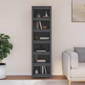 madrid-solid-pine-wood-6-tier-bookshelf-grey