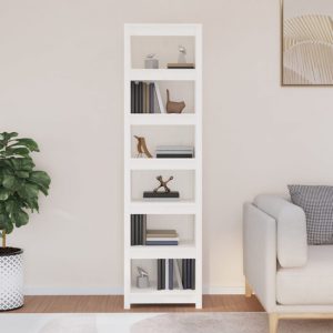 madrid-solid-pine-wood-6-tier-bookshelf-white