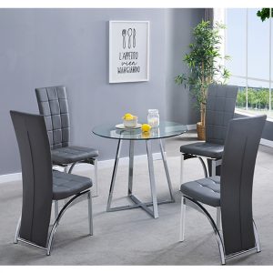 melito-clear-round-dining-table-4-ravenna-grey-chairs
