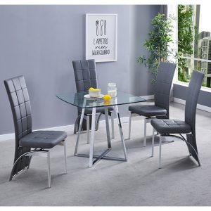 melito-clear-square-dining-table-4-ravenna-grey-chairs
