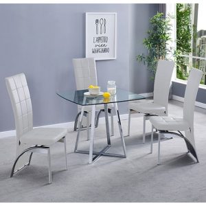 melito-clear-square-dining-table-4-ravenna-white-chairs