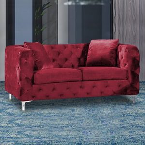 mills-malta-plush-velour-2-seater-sofa-red