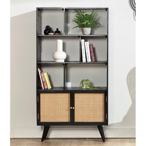 mixco-wooden-open-shelf-bookshelf-2-doors-black