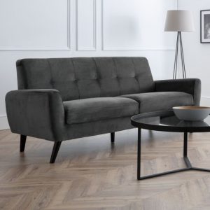 monza-velvet-2-seater-sofa-grey-black-legs