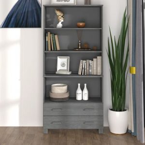 nalren-solid-pinewood-bookcase-2-drawers-dark-grey