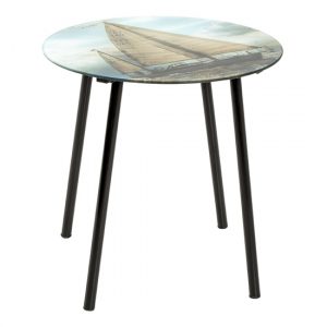 nampa-round-glass-side-table-sailing-ship-print