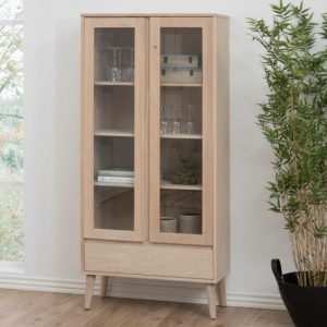 nephi-2-doors-1-drawer-display-cabinet-white-oak