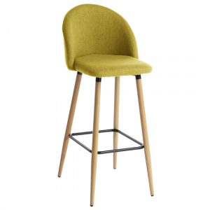 nesat-fabric-bar-stool-mustard-solid-wooden-legs