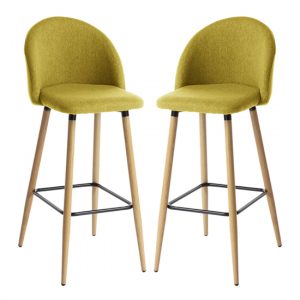 nesat-mustard-fabric-bar-stools-wooden-legs-pair