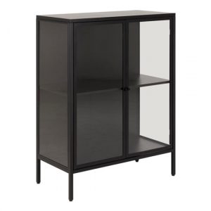 newberry-small-2-doors-display-cabinet-matt-black