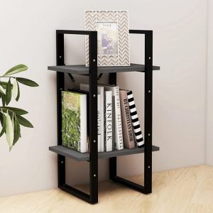 newell-pine-wood-2-tier-bookshelf-grey
