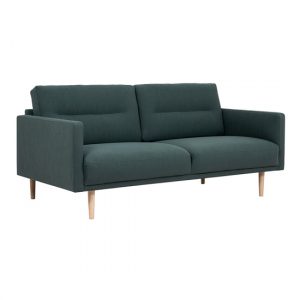 nexa-fabric-2-seater-sofa-dark-green-oak-legs