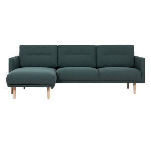 nexa-fabric-left-handed-sofa-bed-dark-green-oak-legs