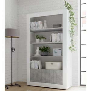 nitro-2-doors-3-shelves-bookcase-white-gloss-cement