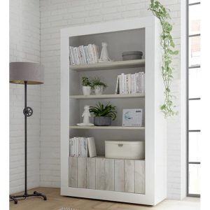 nitro-2-doors-3-shelves-bookcase-white-gloss-white-pine