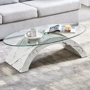 opel-oval-clear-glass-coffee-table-high-gloss-vida-base