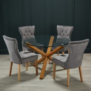 oporto-medium-glass-dining-table-4-naples-steel-chairs