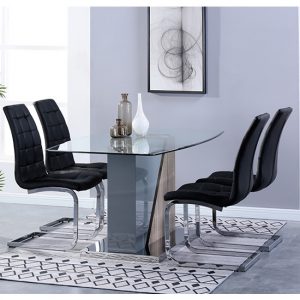 opus-glass-dining-set-4-new-york-black-leather-chairs