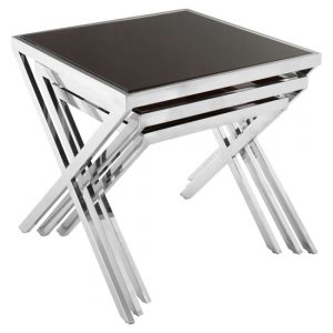 orion-black-glass-top-nest-of-3-tables-cross-chrome-frame