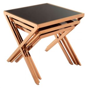 orion-black-glass-top-nest-of-3-tables-cross-gold-frame