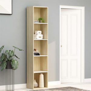 peniel-tall-bookcase-5-shelves-sonoma-oak-white