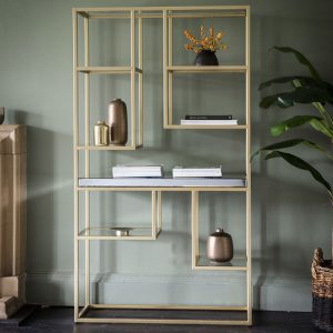 petard-mirrored-open-display-unit-champagne-metal-frame