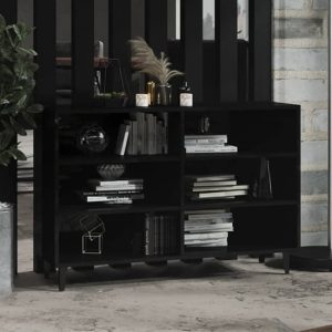 pilvi-high-gloss-bookcase-6-shelves-black