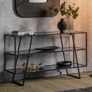 pomona-glass-top-console-table-black-metal-frame