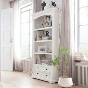 proviko-bookcase-2-drawers-classic-white