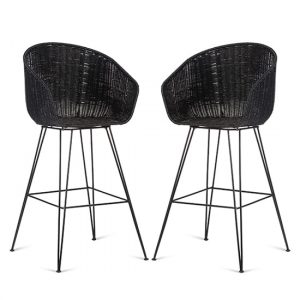 puqi-black-rattan-high-back-bar-stools-pair