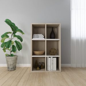 quena-bookcase-6-compartments-white-sonoma-oak