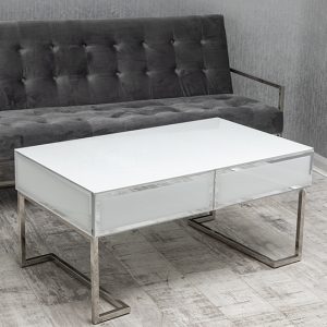qwin-glass-coffee-table-2-drawers-white