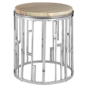 relics-natural-onyx-stone-round-side-table-silver-base