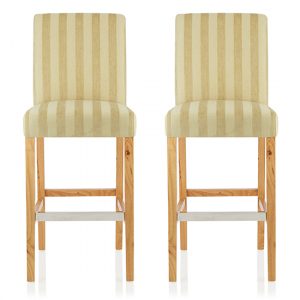 saftill-oatmeal-fabric-fixed-bar-stools-oak-legs-pair