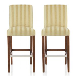 saftill-oatmeal-fabric-fixed-bar-stools-walnut-legs-pair