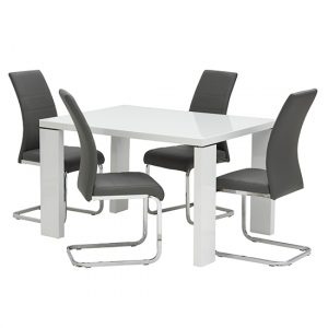 sako-small-glass-white-gloss-dt-4-sako-grey-chairs