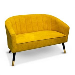 sole-velvet-2-seater-sofa-yellow-wooden-legs