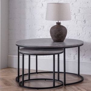 staten-nesting-round-metal-coffee-tables-concrete-effect