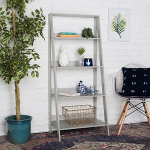 stockholm-wooden-4-tier-ladder-bookshelf-grey