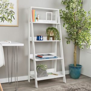 stockholm-wooden-4-tier-ladder-bookshelf-white