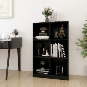 taban-pinewood-bookcase-6-shelves-black
